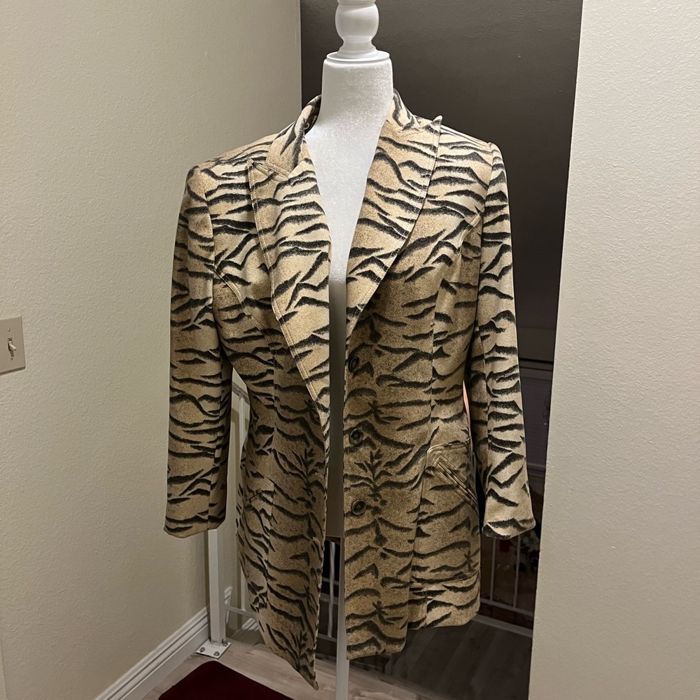 Alberto Makali gold black  Tiger Print Blazer